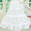 LYSINK Kids Petticoat Single Layer Solid White 3 Hoop Ruffle