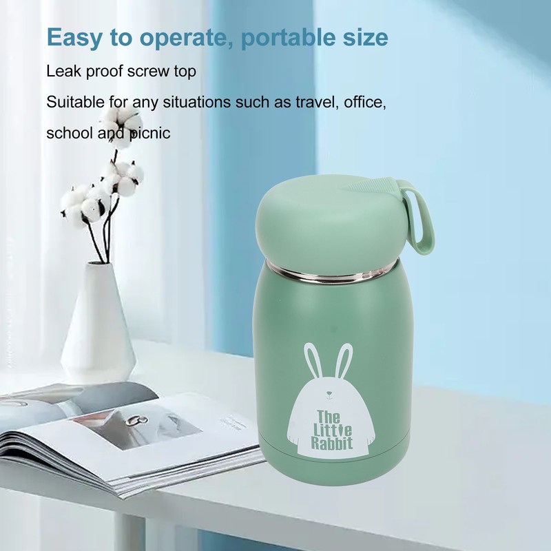 Children's Insulation Cup 12oz Double Wall Portable Rabbit Pattern Insulated