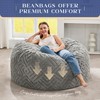 Hobestluk Bean Bag Chairs Adults Beanbag Chair with Filler Large