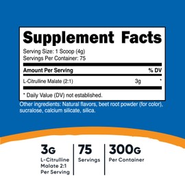 Nutricost Nutricost L-Citrulline Malate 2:1 (300 Grams) (Strawberry Kiwi)