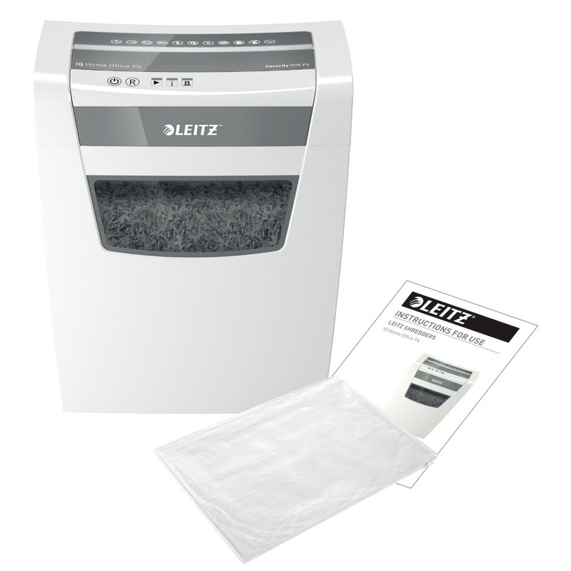 Leitz IQ Paper Shredder, 10 Sheet, Cross Cut, 6 Gallon
