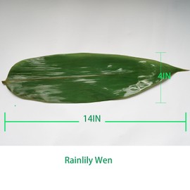 Rainlily Wen Bamboo Leaves 200 Pcs Fresh Zongzi Leaf Banana Leaf Substitutes Sushi Plate Vacuum Wrap Foods Decorate