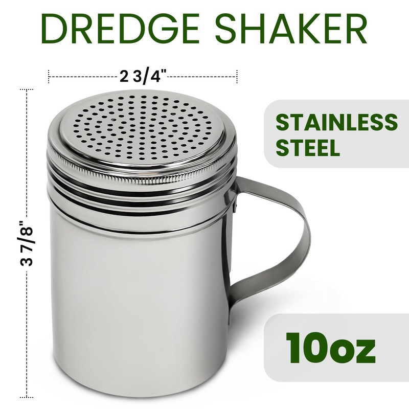 Great Credentials Stainless Steel Versatile Dredge Shaker, Salt, Sugar, Shakers