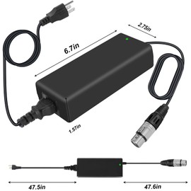 15V 4-Pin XLR Power Supply and AC Power Supply, for Sony F55 F5 PMW-F3 Venice, Canon C400 C300 III C500 II C700, Blackmagic URSA, VariCam Camera, SmallHD 2400