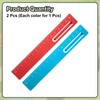 sourcing map 2pcs Straight Ruler 15cm Metric Metal Aluminum Alloy
