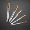 HSS Machine Tap with Metric Thread, 5 Pieces Titanium Coated