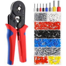 LUZOON Cable Lugs Crimping Pliers Wire End Ferrules Set of 1250 Crimping Pliers Cable Lugs Set Crimp Pliers Cable Lug Pliers Cable Sleeves Pliers Cable Lugs for 0.25-10.00 mm²