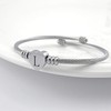 MUERDOU Initial Bracelet for Women Alphabet 26 Letters Bracelet Heart