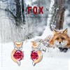 OHAYOO Fox Earrings 925 Sterling Silver Birthstone Earrings for Women