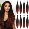 Atatoray Ombre Ginger Pre Stretched Braiding Hair 26inch T350# Yaki