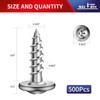 #8 x 5/8" Wood Screw 500Pcs 410 Stainless Steel Standard