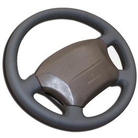 Loncky Genuine Leather Auto Custom Fit Steering Wheel Covers for Lexus GX470 2003-2009 / Lexus LX470 1998 1999 2000 2001 2002 2003 2004 2005 2006 2007 / Lexus LX450 1996 1997 Interior Accessories