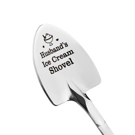 Husband's Ice Cream Shovel Spoon Husband Father's Day Gifts from Wife Boyfriend Ice Cream Spoon Gift for Husband Birthday Gift Ideas Hubby Engraved Spoons Shovels Gifts for Men Him