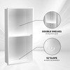 Homevacious 12"×24" Stainless Steel Shower Niche No Tile Needed White