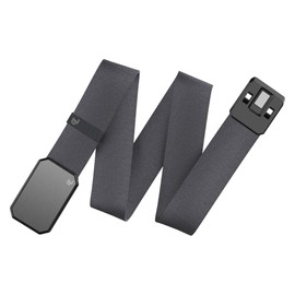 Groove Life Groove Belt Gun Metal / Stone - Men's Stretch Nylon Belt with Magnetic Aluminum Buckle, Lifetime Coverage - Small (28-32")