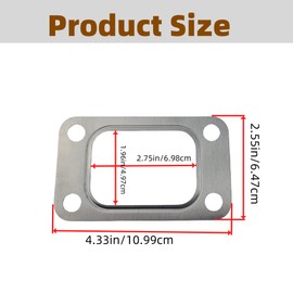 Narcilors 2 Packs T3 Turbo Turbocharger Inlet Manifold Gasket Stainless Steel for T3 T34 T35 T38 GT35 GT35R Garrett