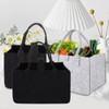 ASelected Pack of 3 Felt Shopping Basket Small 30 x