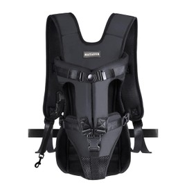 MAYASUR Pet Front Dog Carrier Backpacks, Adjustable Dog Backpack Carrier, Legs Out Easy-fit Dog Chest Carrier for Small to X Large Dogs, Dog Front Carrier for Hiking, Cycling (Black, Small)