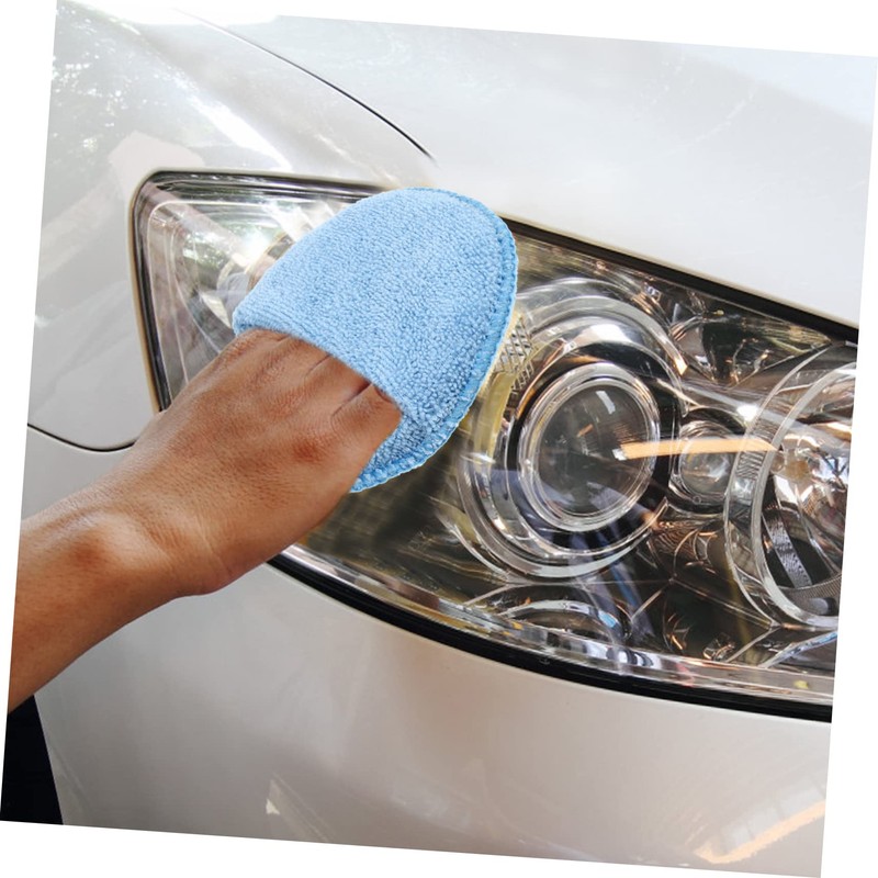 ORFOFE 5pcs Microfiber Waxing Sponge Pads Soft Buffing Pads for
