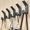 Rixotix 5 Pack Black Coat Hooks,Durable Wall Mounts for Coats,Bags,