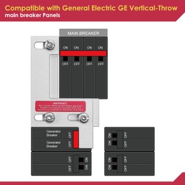 Generator Interlock Kit for Siemens or ITE 200 Amp Panels, Compatible with ITE, Gould, Murray, Siemens 150 or 200 Amp Panels, 1 1/4 Inch Spacing Between Main and Branch Breaker