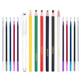 LIANHATA Chaco Pen Crayon, 17-Piece Set, Refill, Embroidery, Sewing Tools, Sewing Tools, Clothes, Shoes, Cuting, Dressmaking, DIY, Crafts, Marking, Marking, Tool, For Work, Home, Unisex (B)