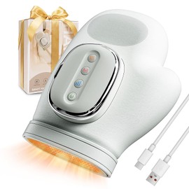 Hand Massager Airbag,Hand Warmer for Arthritis&Air Compression Hand Massager,3 Massages/3 Temperatures/5 Levels/Auto Timer/Rechargea,Carpal Tunnel & Joint Pain Palm Massager