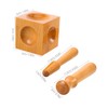 STOBOK Wooden Punch Kit Square Jewelry Making Tool Set Wood