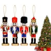 Generisch Nussknacker Weihnachtsdekoration | Holz Nussknacker Soldat | 4er Set