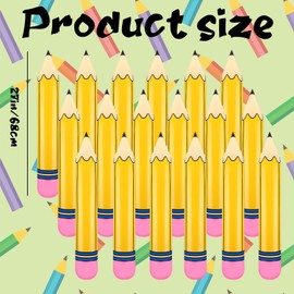 18 Pcs 27 Inch Giant Large Inflatable Pencil Back to School Graduation Decor Hanging Inflatable Pencil Classroom Decoration for Back to School Classroom Garden Room Birthday Party Decorations