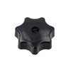 Star Grip Nut M6, Black, without Thrust Washer - for