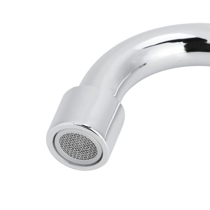 Copper Alloy Silver Wall‑Mounted 360 Degree Rotating Faucet Semi‑Automatic Kitchen
