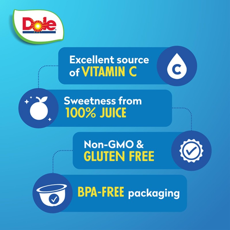 Dole Food Company, Inc 74206011 Fruit Cups 7 oz. 12/CT