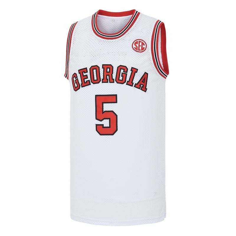 Men's Anthony Edwards #5 Georgia College #5 Basketball Jersey Embroidery