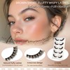 Brown Lashes Strips False Eyelashes D-Curl 12mm Short Fluffy Cat