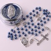 HanlinCC 6mm Glass Pearl Beads Catholic Our Lady of Guadalupe