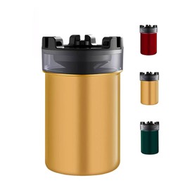 Stainless Steel Ashtray with Water Tank - Quick Extinguishing, Windproof & Ash-Proof, Detachable & Easy to Clean Odor-Proof Design - for Indoor, Outdoor, Car, Office, and Home Use (Rose gold)