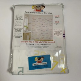 SANRON Multiplication Educational Shower Curtain Grade 3+ Motivational and I... New