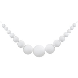 Northlight Shiny and Matte Shatterproof Ball Christmas Swag, 6', White