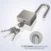 304 Stainless Steel Padlock 40 mm, Long Shackle Thickness 7