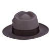 Scala Classico Men's Wool Felt Snap Brim Fedora, Grey, Medium