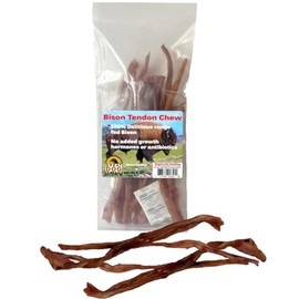 Great Dog Bison Tendon Chews for Dogs – 5 oz Bag | All-Natural, Long-Lasting, High Protein, Single Ingredient | USA Sourced & Made