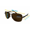 square aviator BIFOCAL READING SUNGLASSES brown frame brown lens 100%