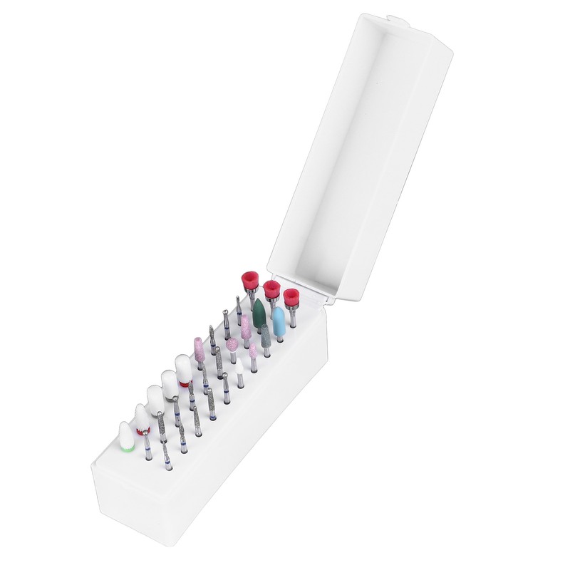 30pcs Nail Drill Bits Set Professional Steel Cuticle Remover Bits