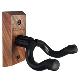 Onmiwod Onmiwod Guitar Wall Mount, Black Walnut Wood Guitar Hanger, U-Shaped Guitar Wall Hanger Mount, Guitar Holder Hook Stand Wall for Acoustic, Electric Guitar, Banjo, Bass, for Guitar Player Men Boy