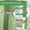 Metal Curtain Tie Backs,Silver Curtain Holdbacks,2 Pieces Curtain Tie Backs