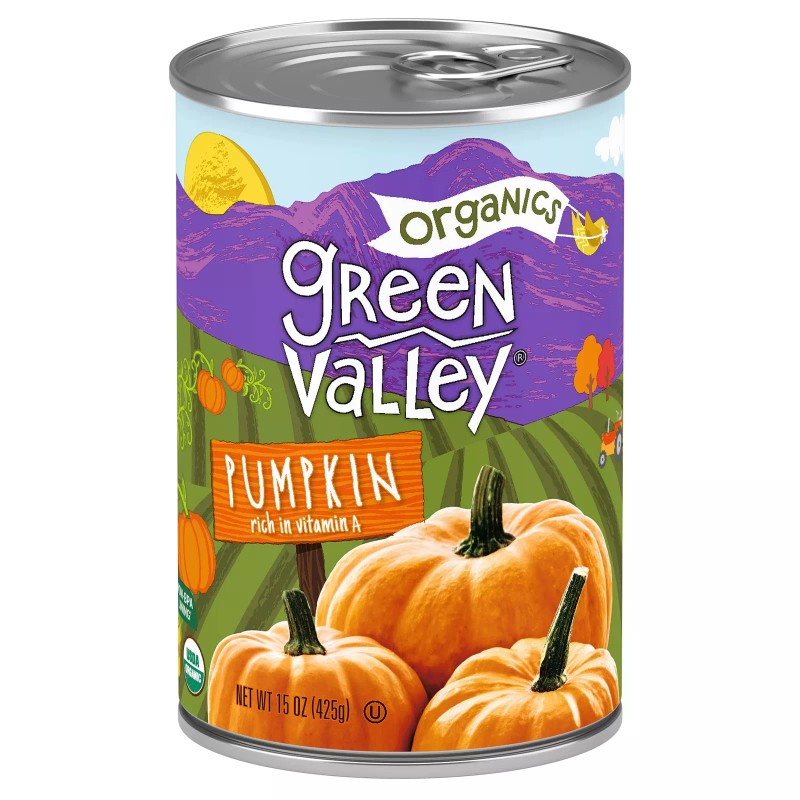 Green Valley Organic Pumpkin 15 Ounce Pack of 4 100%