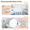 6 Packs Shower Curtain Clips with Suction Cup to Prevent