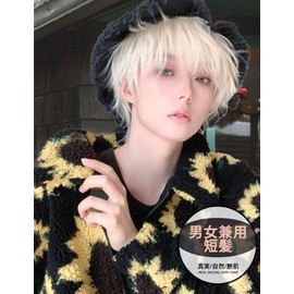 INMAN Men's Full Wig, Short Wig, Natural, Heat Resistant