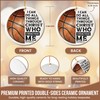Adorno de cerámica de baloncesto